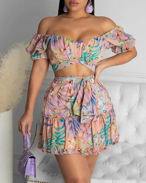 Novo vestido feminino com estampa floral floral