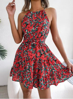 Vestido Plissado Floral