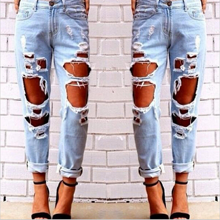 Jeans Loose Destroyed – Buracos Exagerados com Estilo